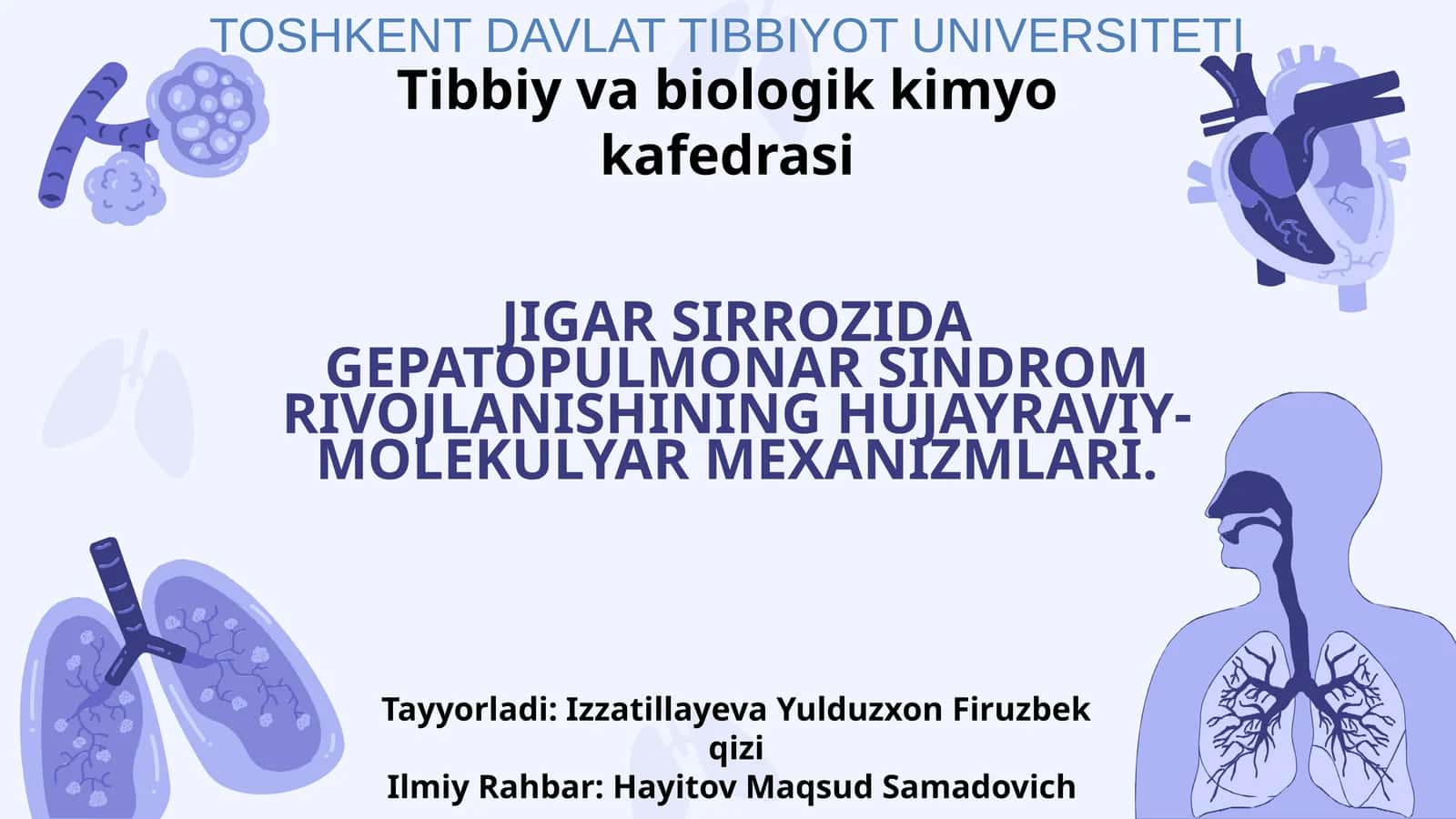 JIGAR SIRROZIDA GEPATOPULMONAR SINDROM RIVOJLANISHINING HUJAYRAVIY-MOLEKULYAR MEXANIZMLARI 1