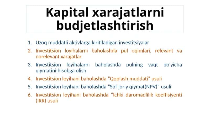 Uzoq muddatli aktivlar 1