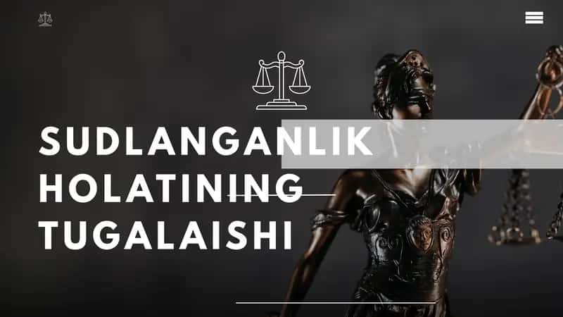 Sudlanganlik holatini tugashi. 1