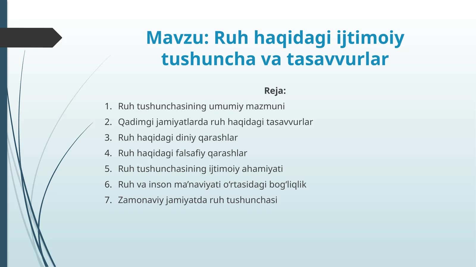 Ruh haqidagi ijtimoiy tushuncha va tasavvurlar 1