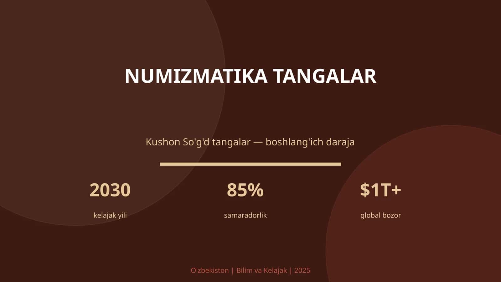 Numizmatika tangalar 1
