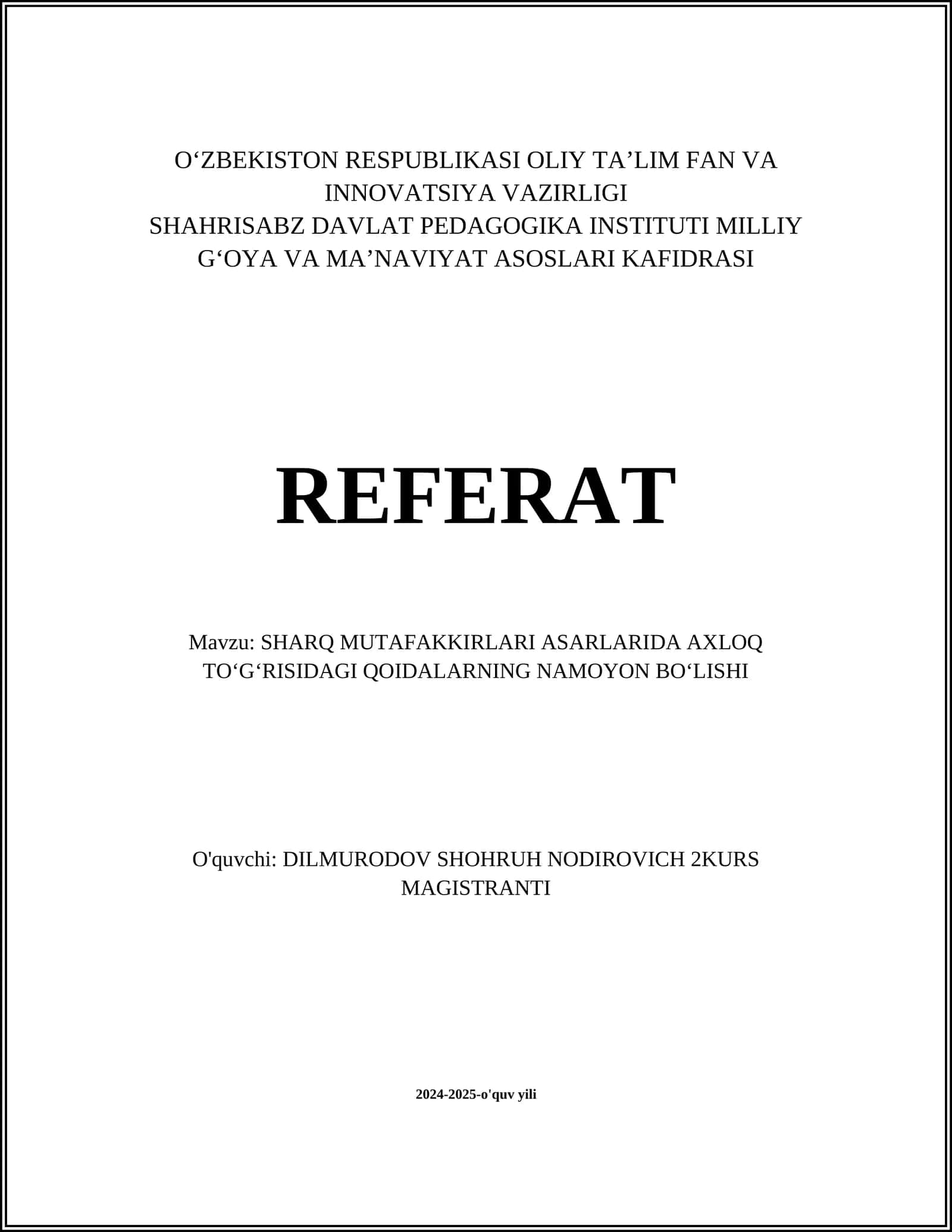 Sharq Mutafakkirlari Asarlari 1