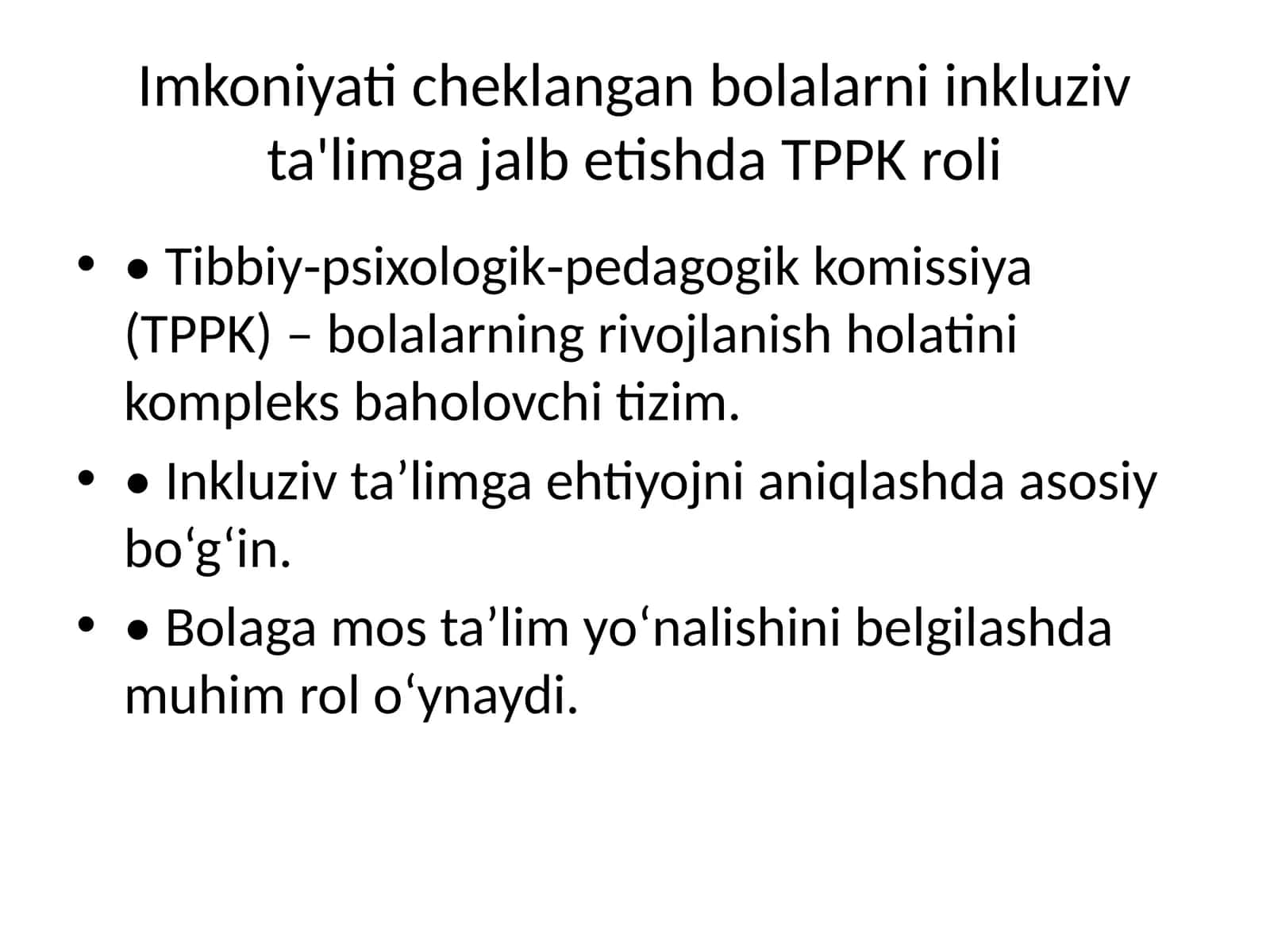 Imkoniyati cheklangan bolalarni inkluziv ta'limga jalb etishda TPPK roli 1