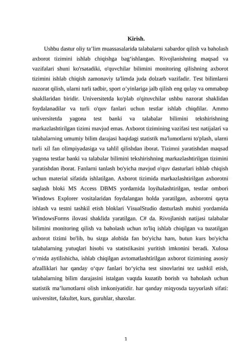 Axborot tizimi