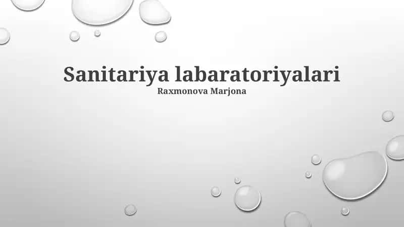 Sanitariya labaratoriyalari 1