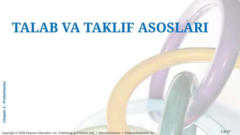 Talab va taklif asoslari 1