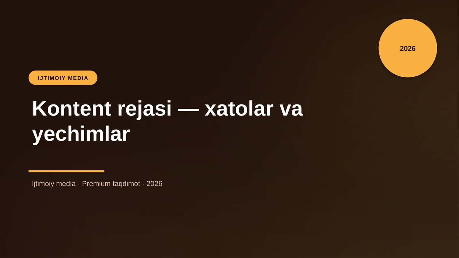 Kontent rejasi — xatolar va yechimlar 1