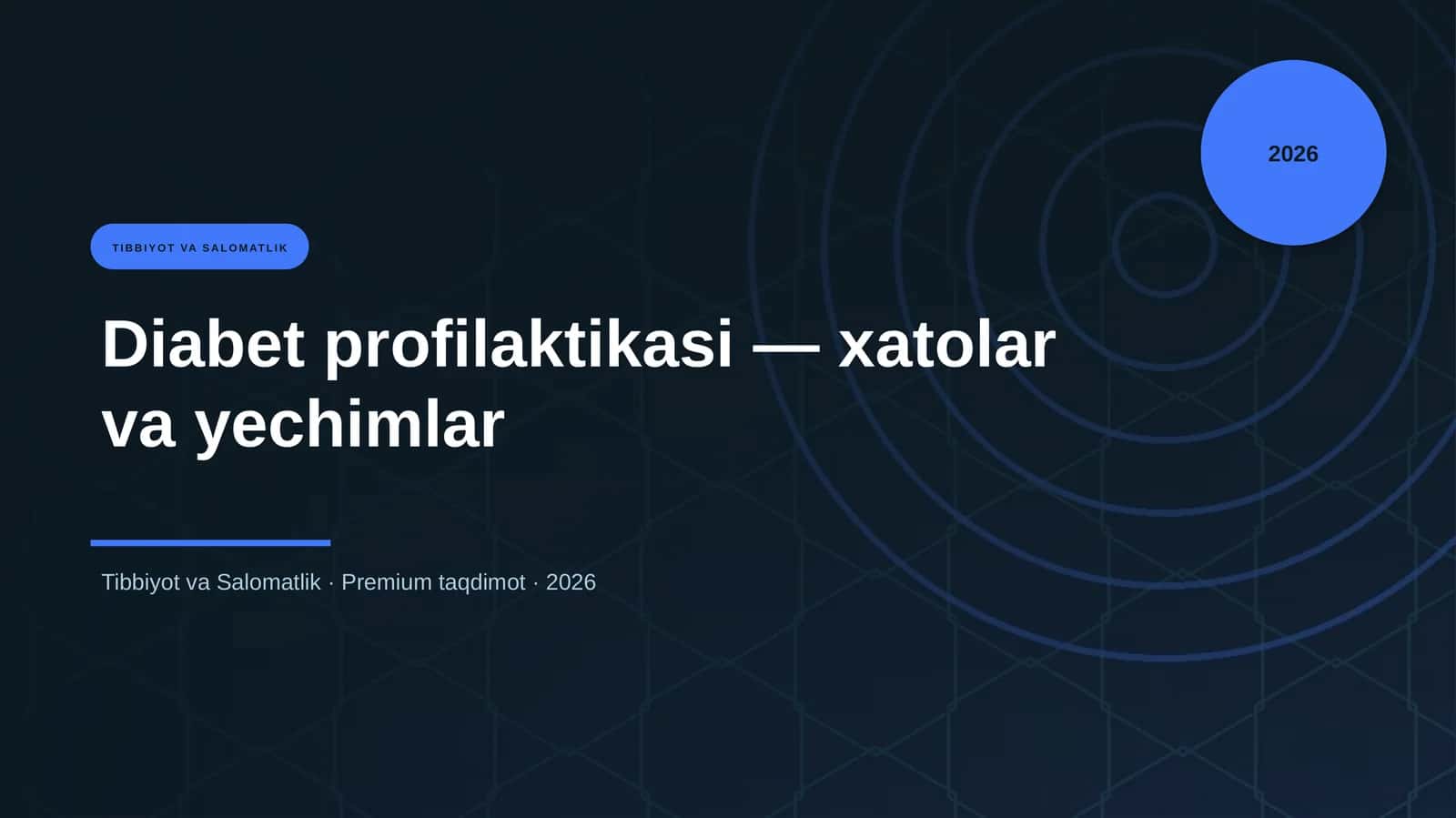 Diabet profilaktikasi — xatolar va yechimlar 1