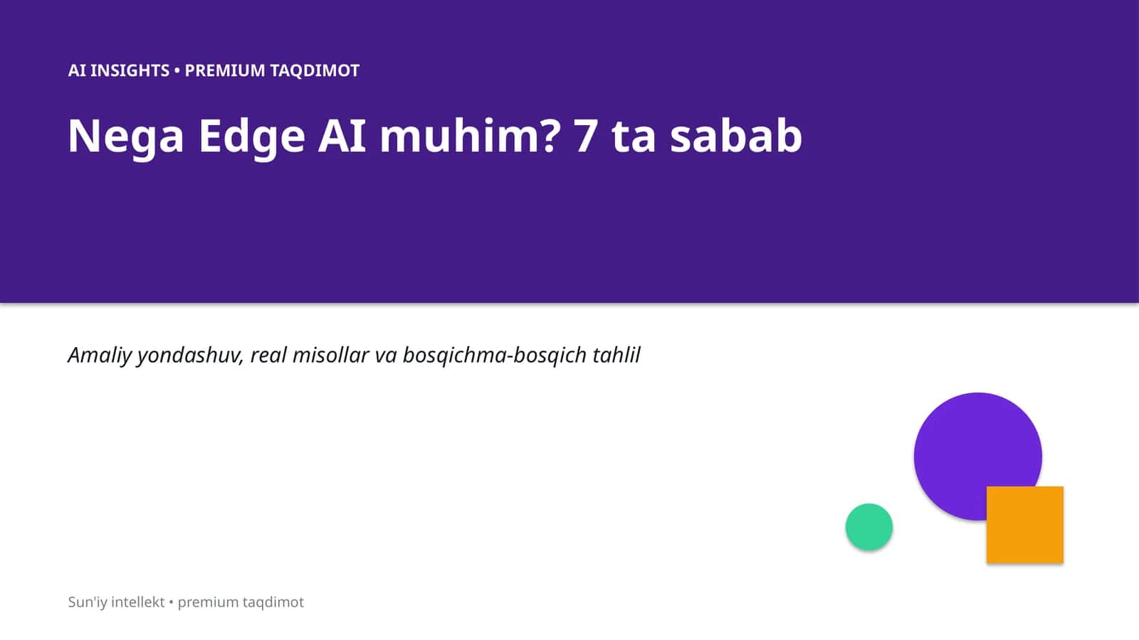 Sun'iy intellekt • premium taqdimot 1