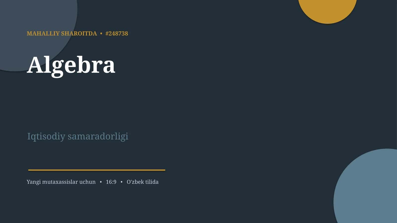 Algebra 1