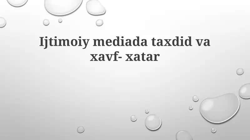 Ijtimoiy mediadagi xavf-xatar 1