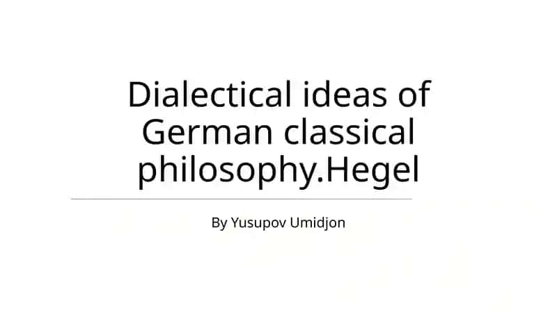 Hegel's Phenomenology of Spirit