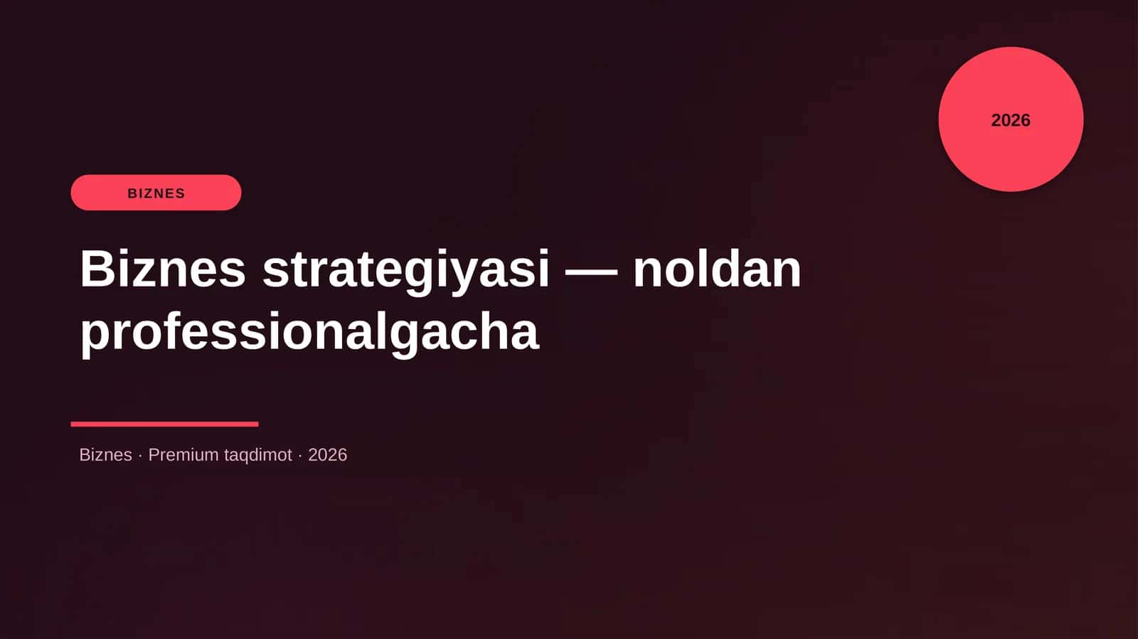 Biznes strategiyasi — noldan professionalgacha 1