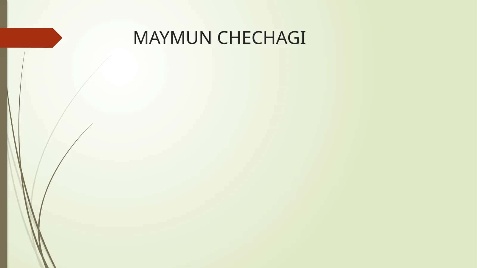 MAYMUN CHECHAGI 1