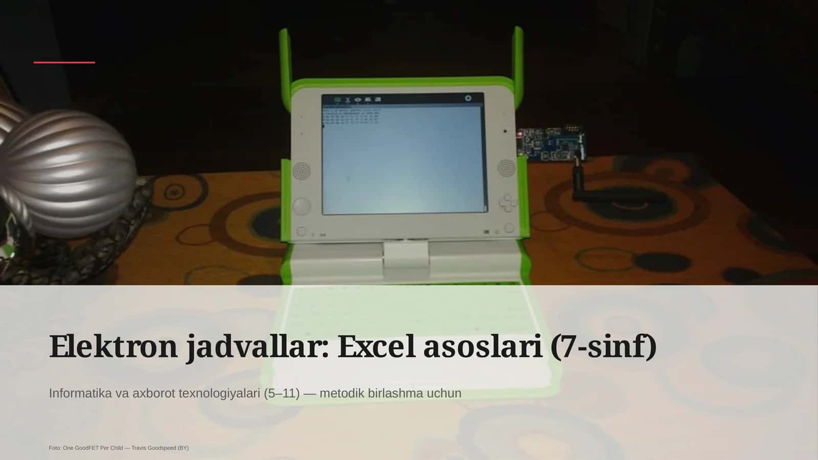 Elektron jadvallar: Excel asoslari (7-sinf) 1