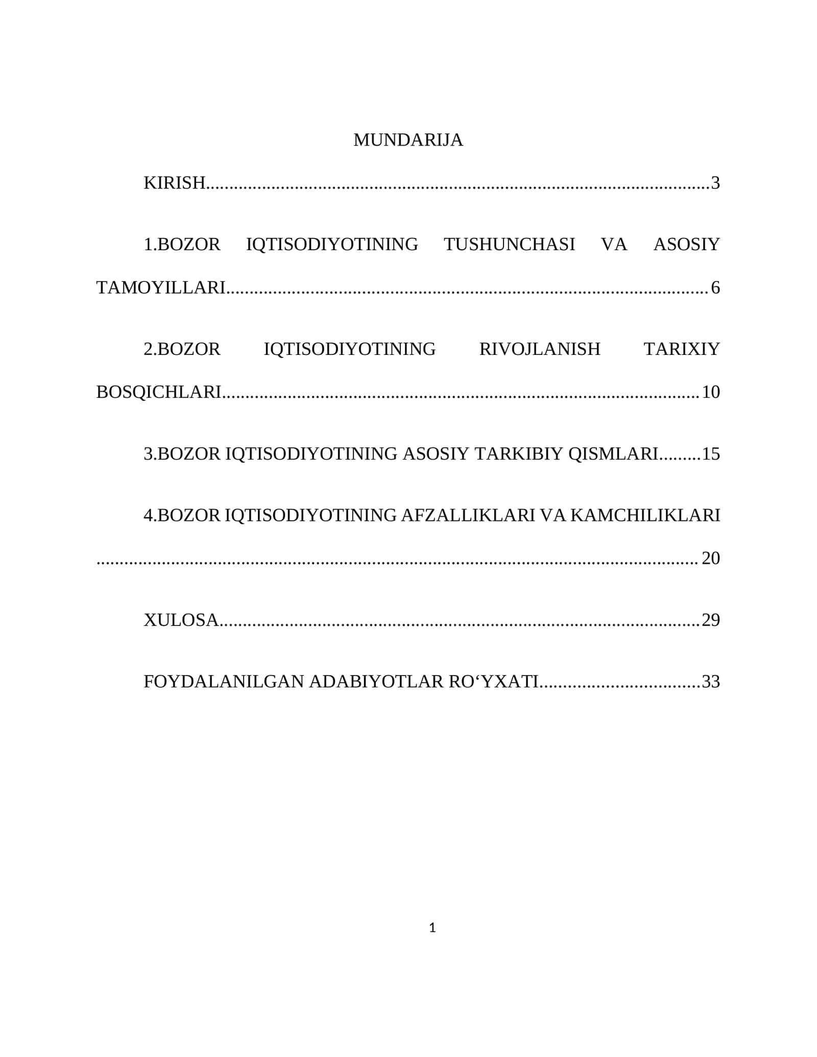 BOZOR IQTISODIYOTINING TUSHUNCHASI VA ASOSIY TAMOYILLARI 1