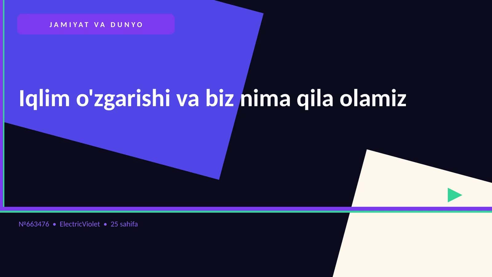Iqlim o'zgarishi va biz nima qila olamiz 1