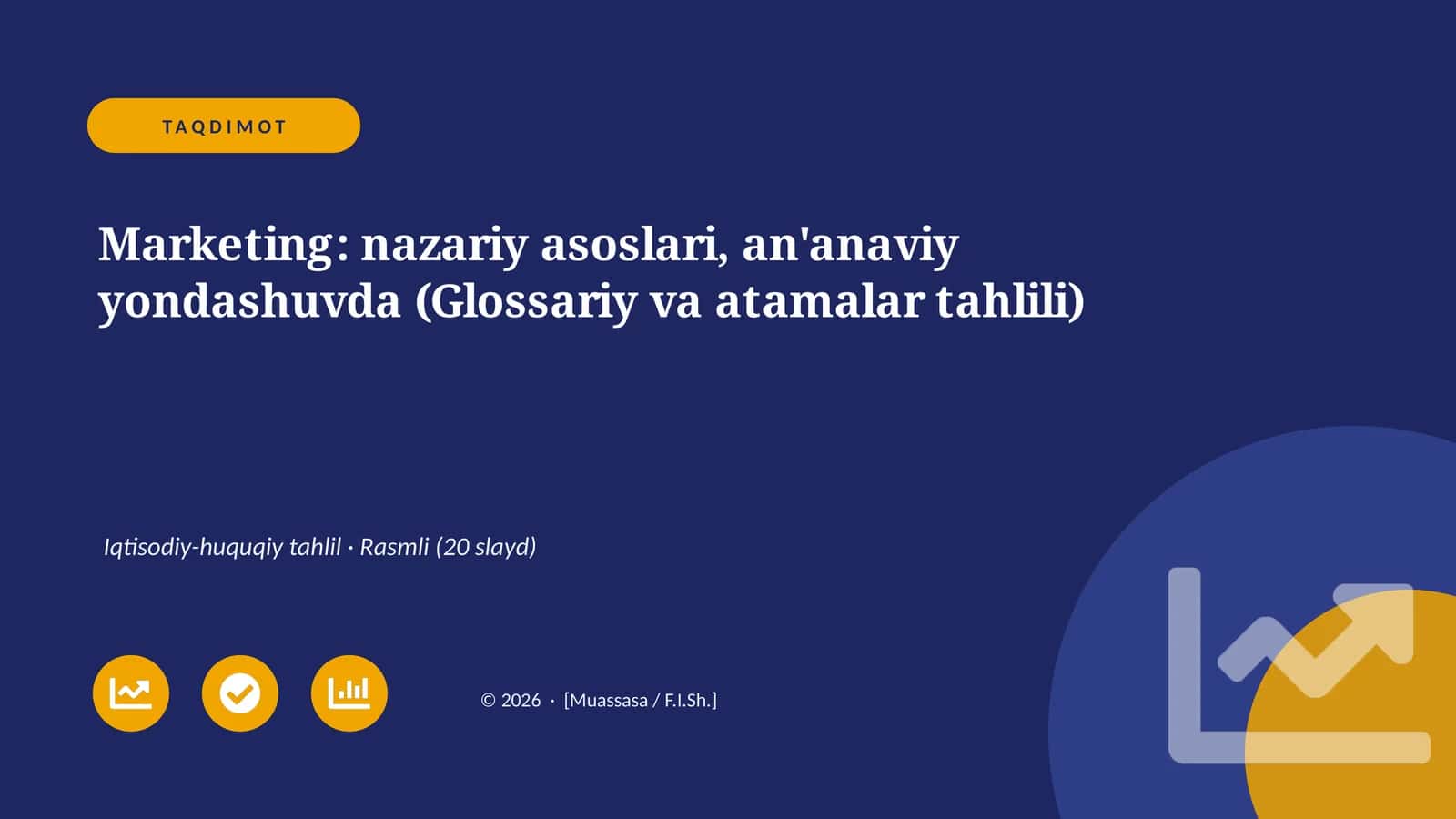 Marketing: nazariy asoslari, an'anaviy yondashuvda 1