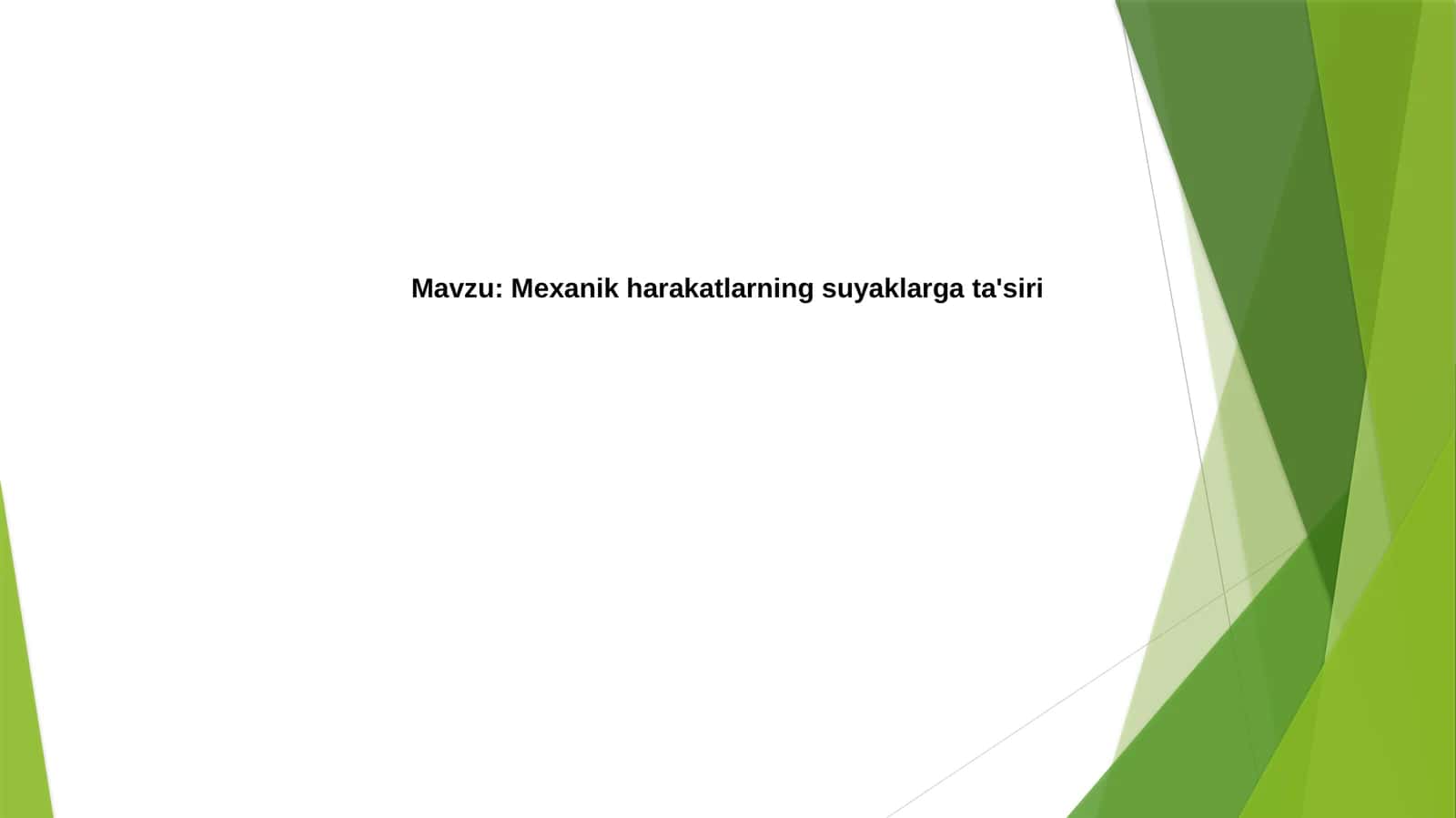 Mexanik harakatlarining suyaklarga ta'siri 1