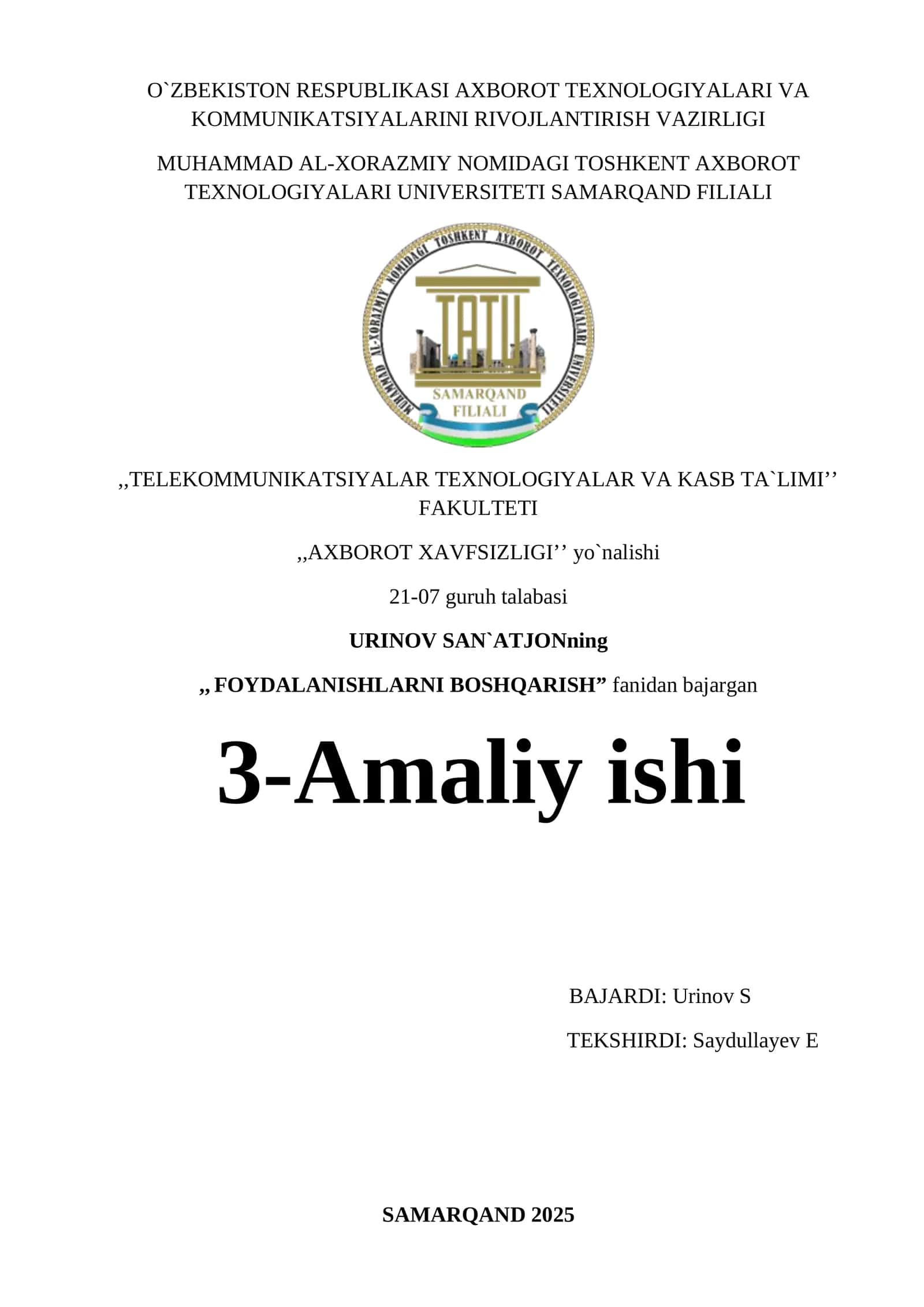 Foydalanishlarni boshqarish formal modellarining grafik tahlilini amalga oshirish 1
