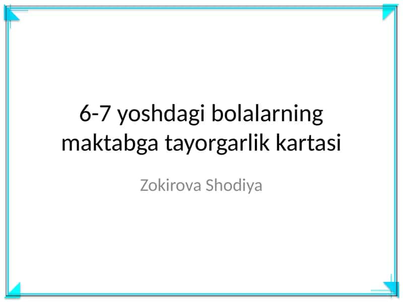 6-7 yoshdagi bolalarning maktabga tayorgarlik kartasi 1