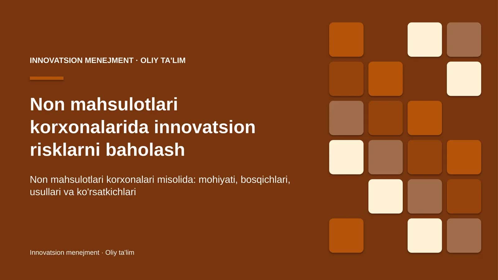non mahsulotlari korxonalarida innovatsion risklarni baholash 1112 1