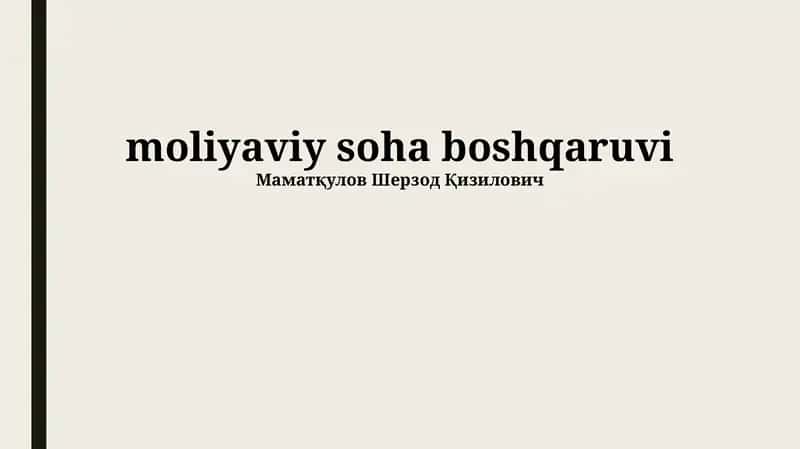 Moliyaviy Sektordagi Axloqiy Muammolar 1