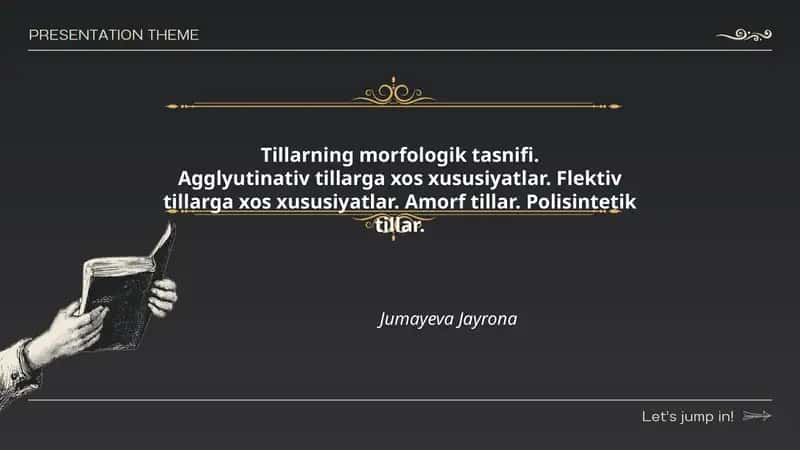 Tillarning morfologik tasnifi 1