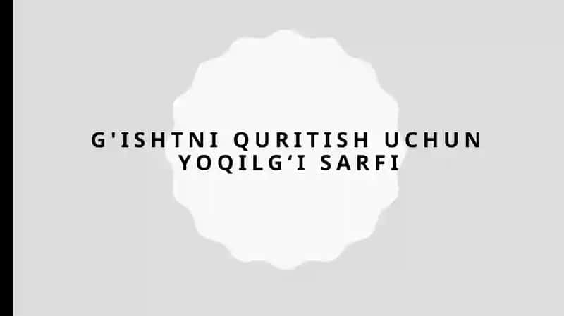 G'ishtniquritishuchunyoqilgʻisarfi
