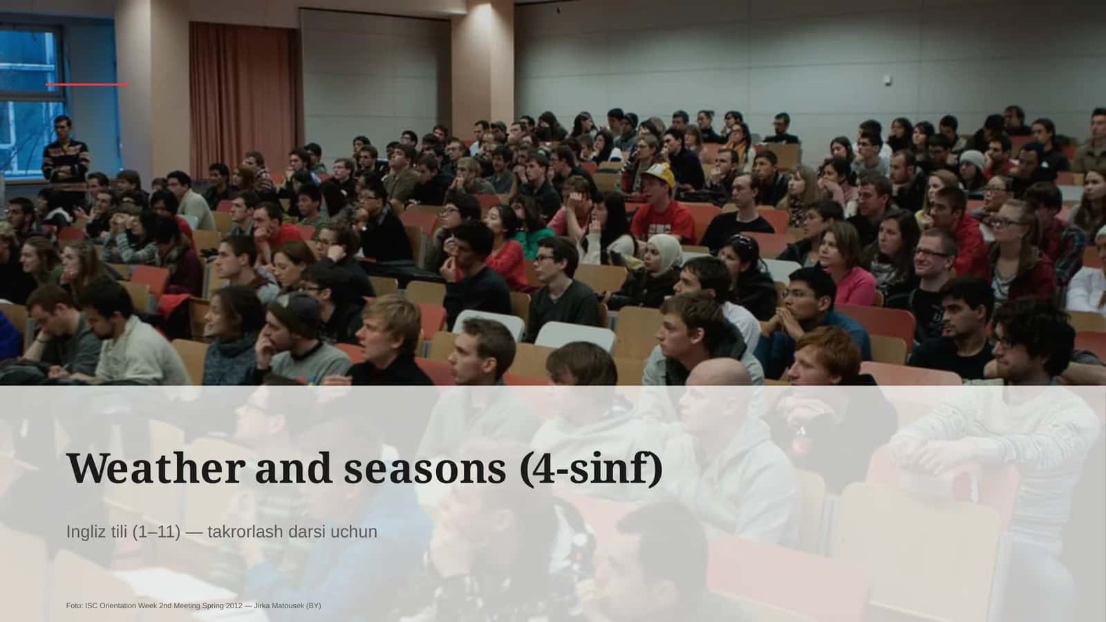 Weather and seasons (4-sinf) 1