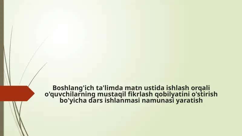 Matnustida ishlashning maqsadlari 1
