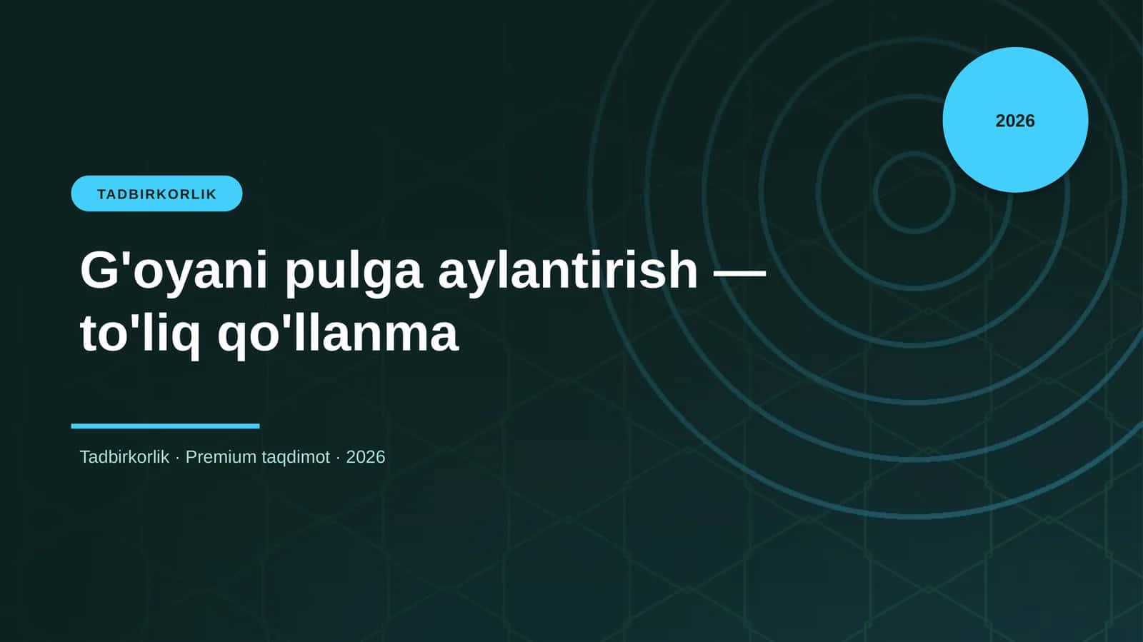 G'oyani pulga aylantirish — to'liq qo'llanma 1