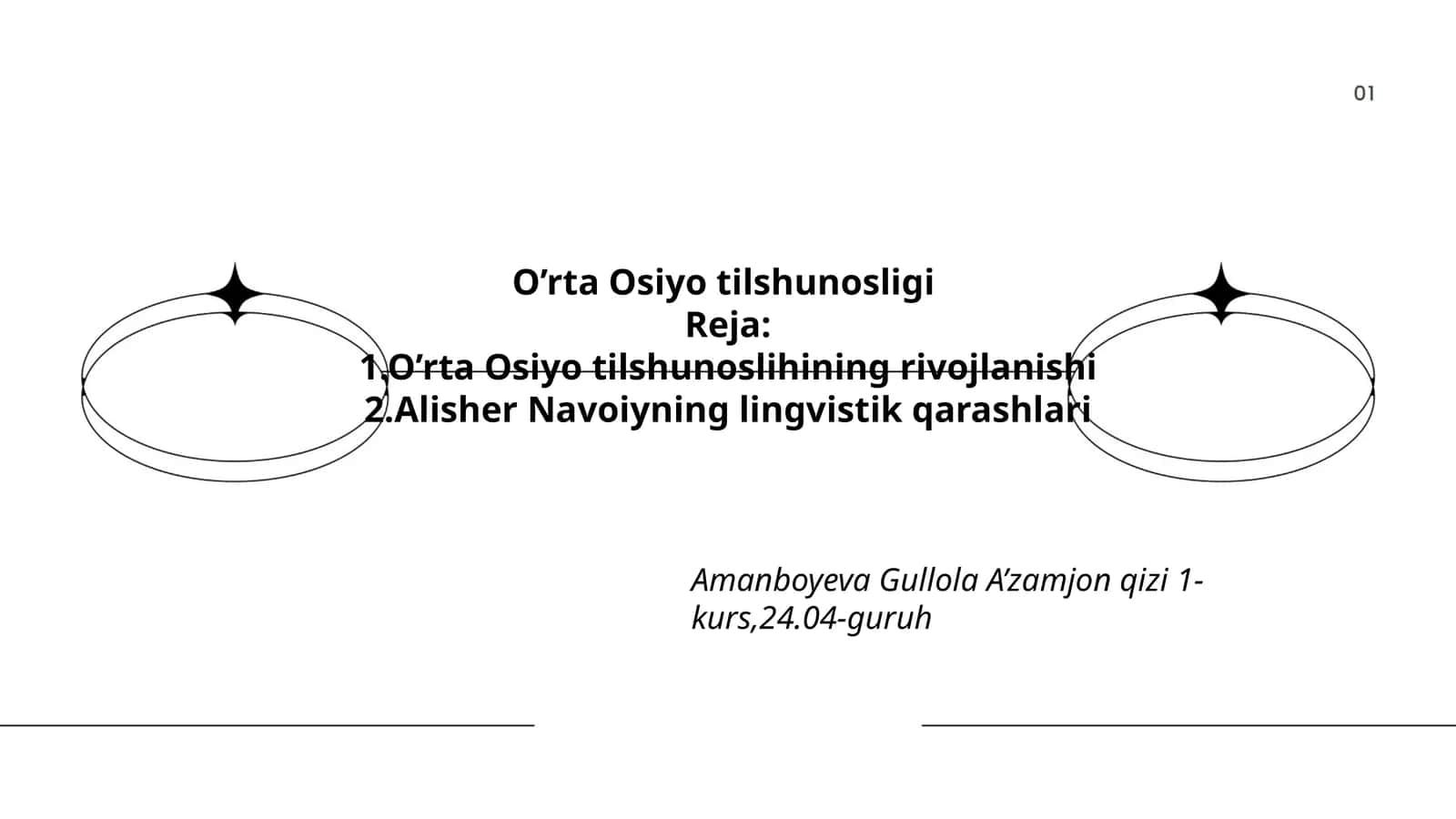 O’rta Osiyo tilshunosligi 1