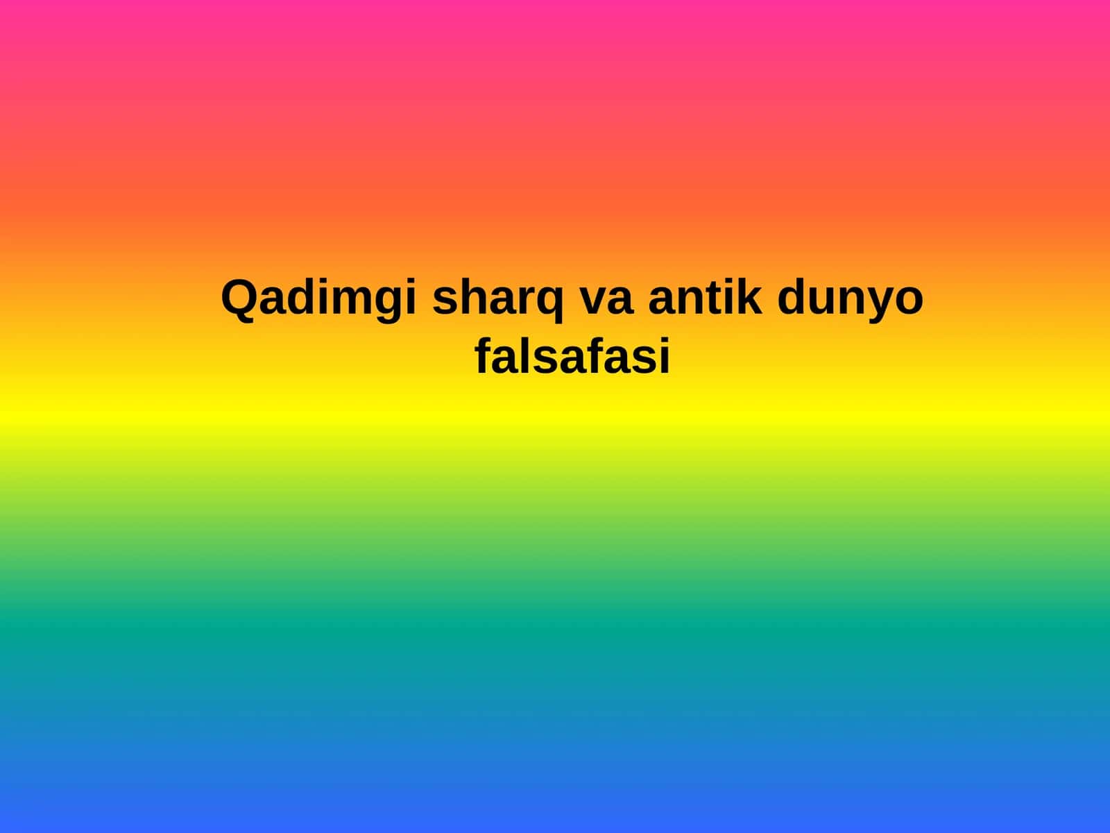 Qadimgisharqvaantikdunyofalsafasi 1