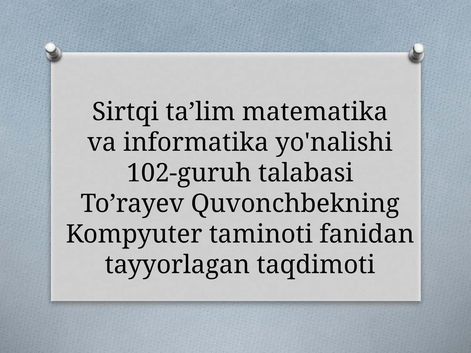 Antivirus dasturiy vositalar bilan ishlash 1