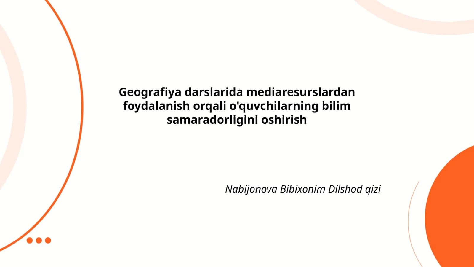 Mediaresurslar va geografiya darslari 1