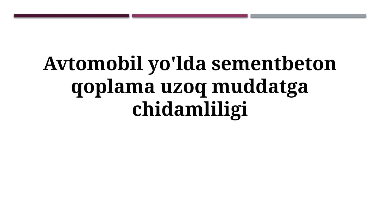 Beton yo'l qoplamalari 1