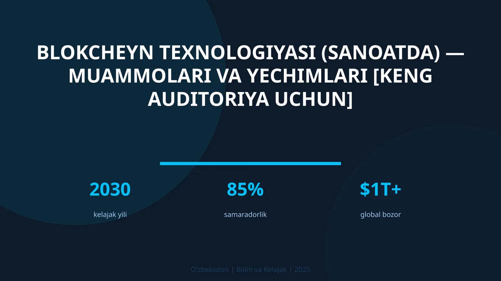 Blokcheyn texnologiyasi (sanoatda) — muammolari va yechimlari [keng auditoriya uchun] 1
