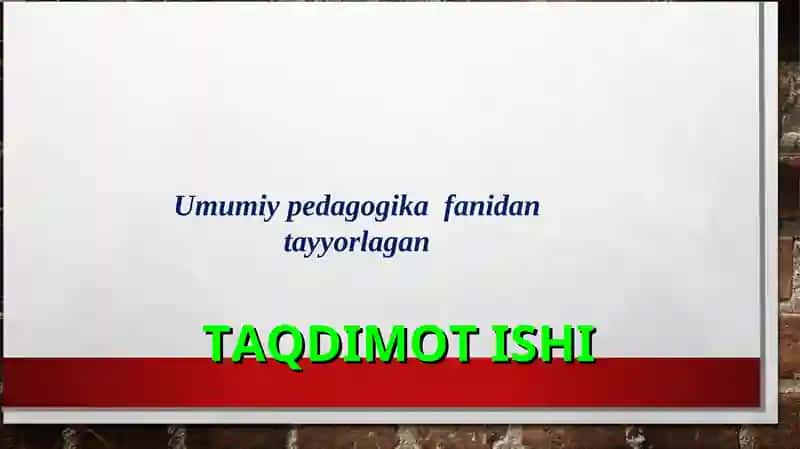 Ta'lim qonuniyatlari 1
