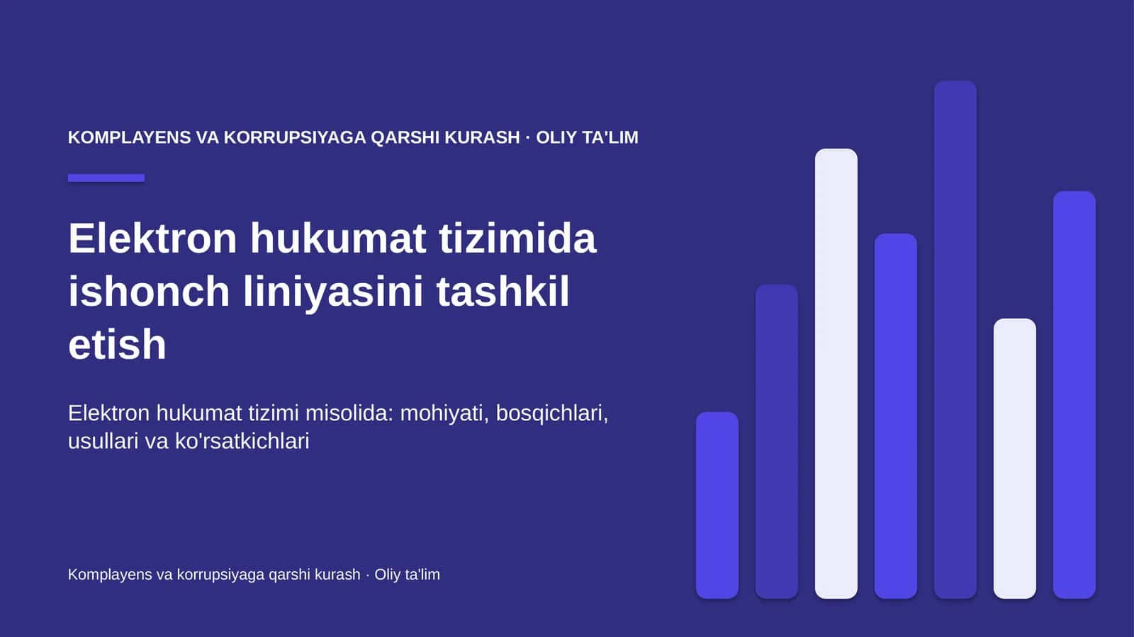 Elektron hukumat tizimida ishonch liniyasini tashkil etish 1
