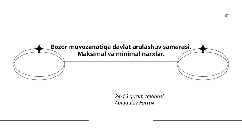 Davlat aralashuvi va bozor muvozanati: nazariy asoslar 1