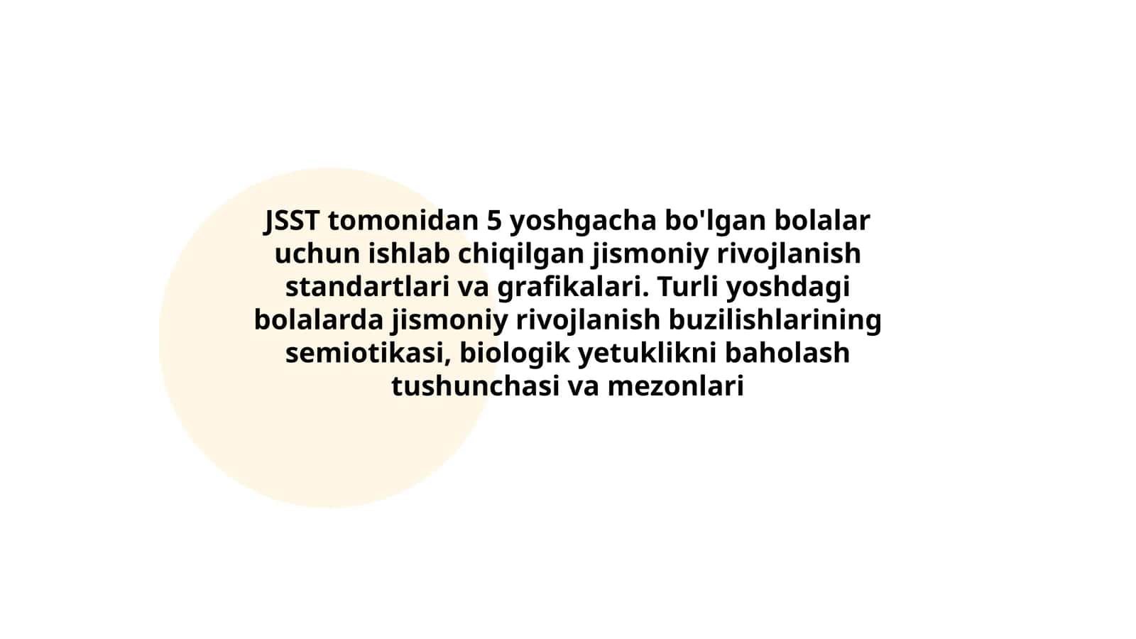 Jismoniy rivojlanish standartlari va grafikalari 1