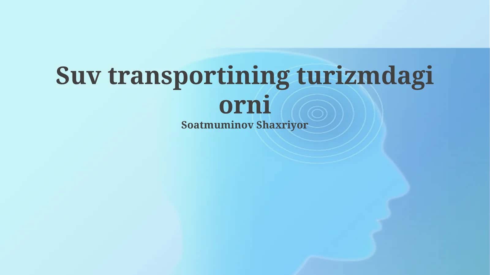 SUV transporti turizmida 1
