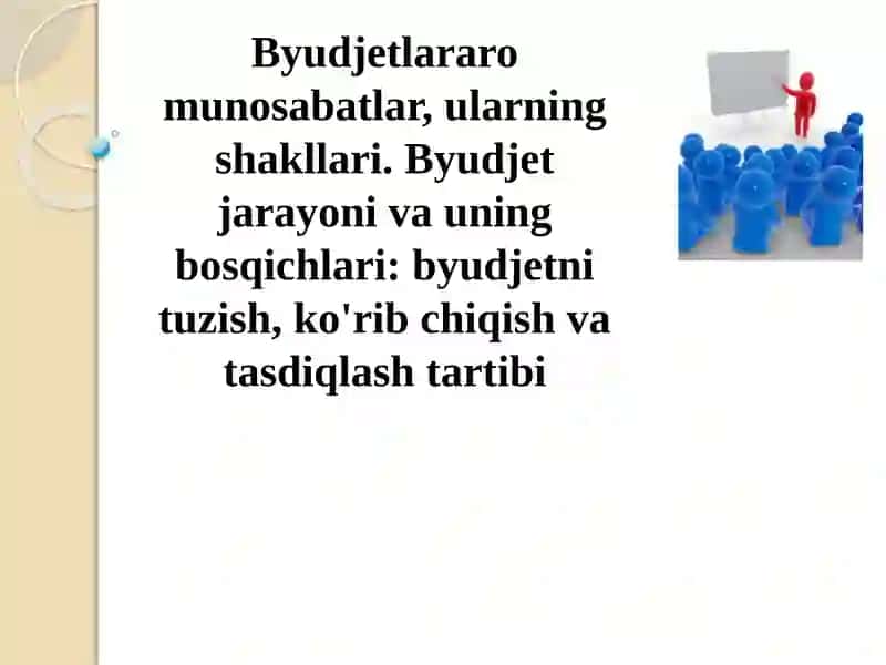 Byudjetlararo munosabatlar 1