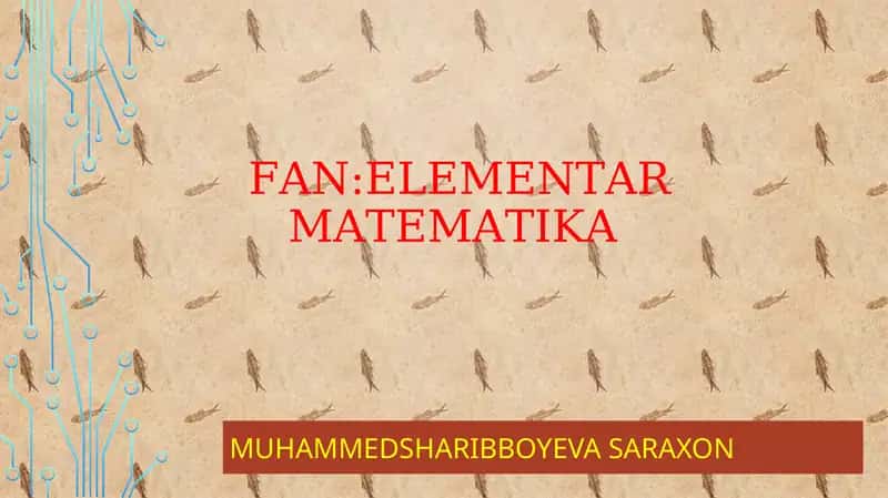 Elementar matematika darslari interfaol metodi 1