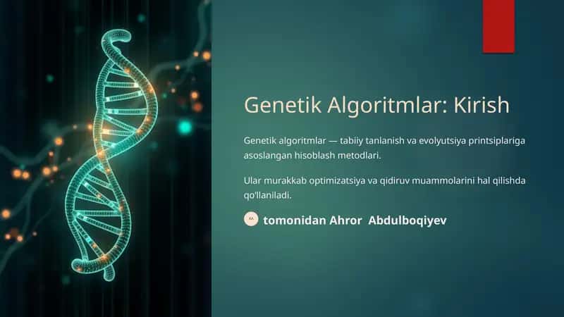 Genetik Algoritmlar 1