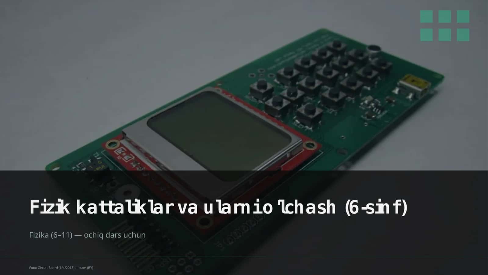Fizik kattaliklar va ularni o'lchash (6-sinf) 1