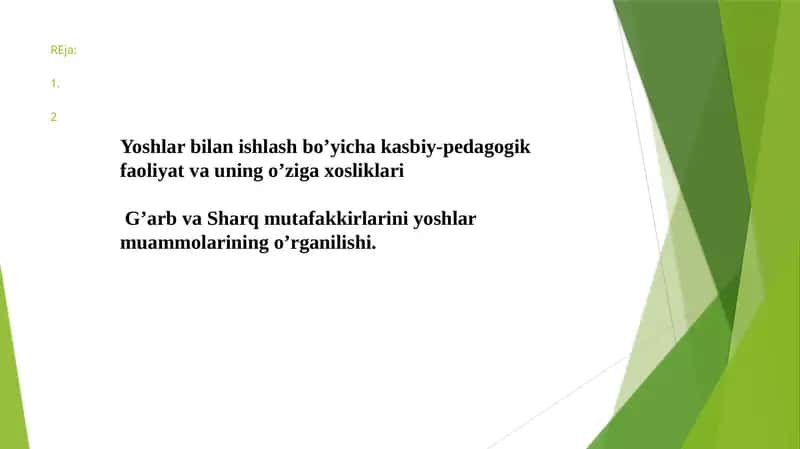 Yoshlar bilan ishlash bo’yicha kasbiy-pedagogik faoliyat va uning o’ziga xosliklari 1