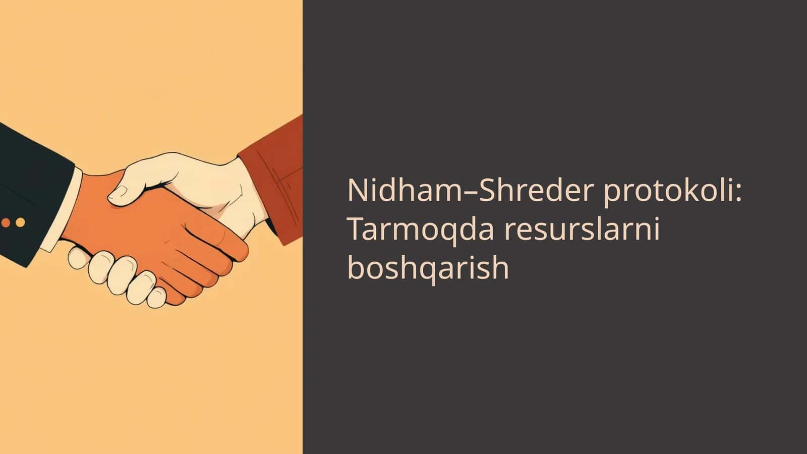 Nidham–Shreder protokoli: Tarmoqda resurslarni boshqarish 1