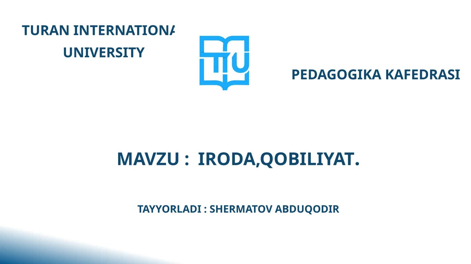 PEDAGOGIKA KAFEDRASI 1